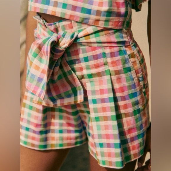 Sezane Pants - NWT Sézane Tyson Shorts in Barlo Plaid Size 6